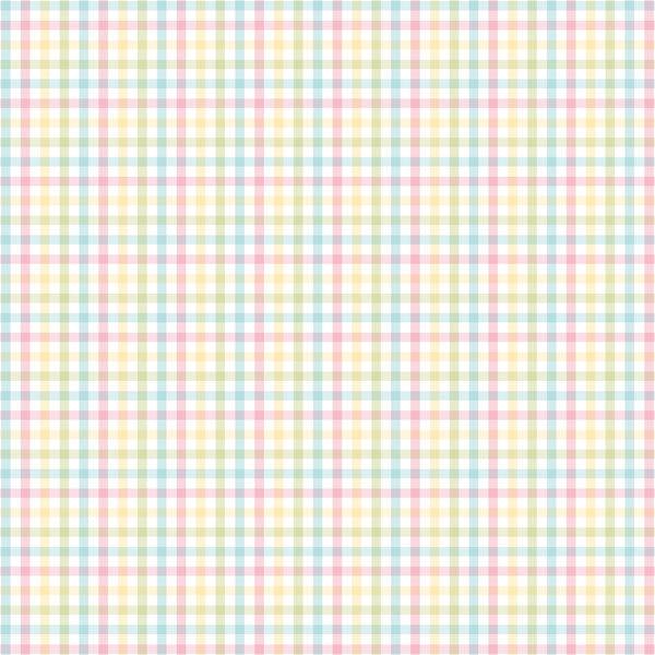 Easter Baskets & Bunnies Collection Easter Egg Plaid & Sunshine Yellow 12 x 12 Double-Sided Scrapbook Paper by Scrapbook Customs - Scrapbook Supply Companies