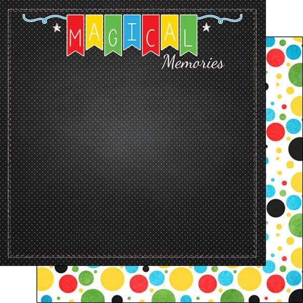 Magical Day of Fun Collection Magical Memories Dots 12 x 12 Double-Sided Scrapbook Paper by Scrapbook Customs - Scrapbook Supply Companies