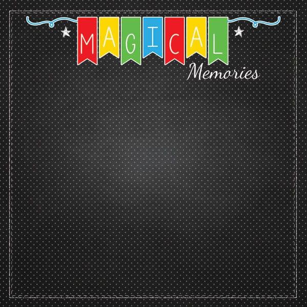 Magical Day of Fun Collection Magical Memories Dots 12 x 12 Double-Sided Scrapbook Paper by Scrapbook Customs