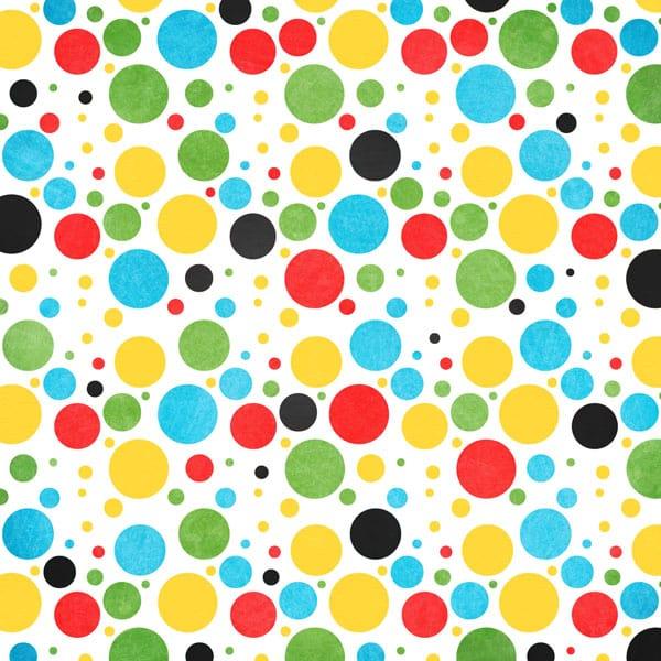 Magical Day of Fun Collection Magical Memories Dots 12 x 12 Double-Sided Scrapbook Paper by Scrapbook Customs - Scrapbook Supply Companies
