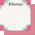 Calendar Memories Collection February 12 x 12 Double-Sided Scrapbook Paper by Scrapbook Customs