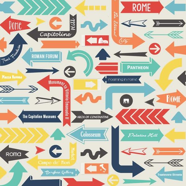 Travel Memories Collection Rome Air Mail 12 x 12 Double-Sided Scrapbook Paper by Scrapbook Customs - Scrapbook Supply Companies