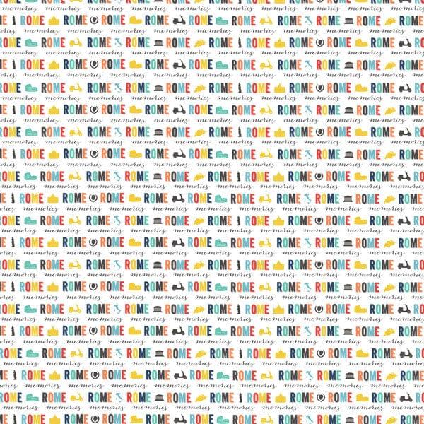 Travel Memories Collection Rome Journal 12 x 12 Double-Sided Scrapbook Paper by Scrapbook Customs - Scrapbook Supply Companies