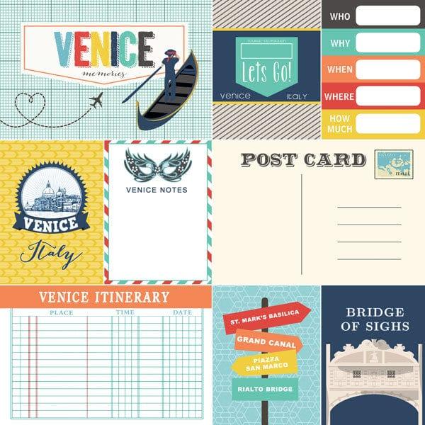 Travel Memories Collection Venice Journal 12 x 12 Double-Sided Scrapbook Paper by Scrapbook Customs - Scrapbook Supply Companies