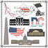Travel Adventure Collection Washington DC Cut Out 12 x 12 Scrapbook Paper by Scrapbook Customs