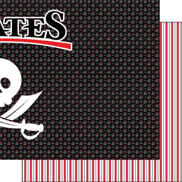 Magical Day of Fun Collection Pirates Right 12 x 12 Double-Sided Scrapbook Paper by Scrapbook Customs - Scrapbook Supply Companies