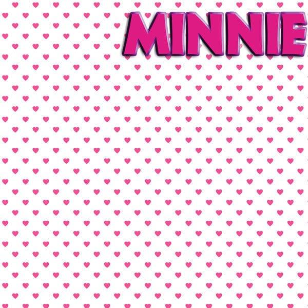 Magical Day of Fun Collection Minnie 12 x 12 Double-Sided Scrapbook Paper by Scrapbook Customs - Scrapbook Supply Companies