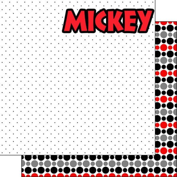Magical Day of Fun Collection Mickey 12 x 12 Double-Sided Scrapbook Paper by Scrapbook Customs - Scrapbook Supply Companies