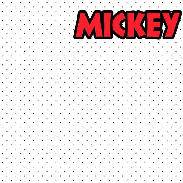 Magical Day of Fun Collection Mickey 12 x 12 Double-Sided Scrapbook Paper by Scrapbook Customs - Scrapbook Supply Companies