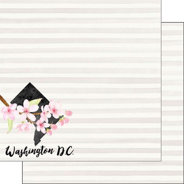 Watercolor Collection Washington, D.C. 12 x 12 Double-Sided Scrapbook Paper by Scrapbook Customs - Scrapbook Supply Companies