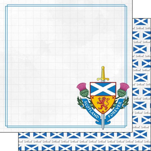 Travel Adventure Collection Scotland Companion 12 x 12 Double-Sided Scrapbook Paper by Scrapbook Customs - Scrapbook Supply Companies