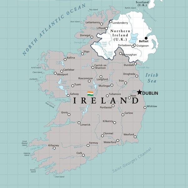 Travel Adventure Collection Ireland Map12 x 12 Double-Sided Scrapbook Paper by Scrapbook Customs - Scrapbook Supply Companies