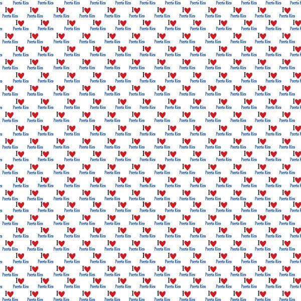 Travel Adventure Collection Puerto Rico Map 12 x 12 Double-Sided Scrapbook Paper by Scrapbook Customs - Scrapbook Supply Companies