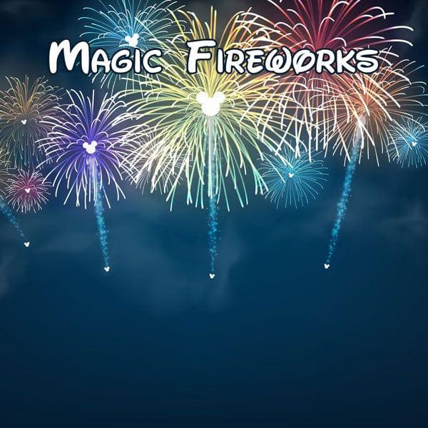 Magical Day of Fun Collection Magic Fireworks 12 x 12 Double-Sided Scrapbook Paper by Scrapbook Customs - Scrapbook Supply Companies