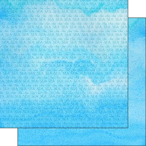 Watercolor Collection Sea 12 x 12 Double-Sided Scrapbook Paper by Scrapbook Customs