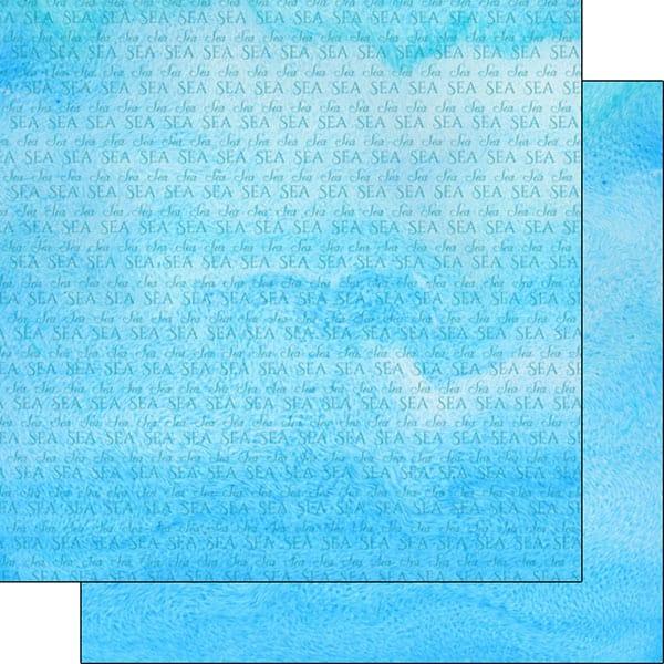 Watercolor Collection Sea 12 x 12 Double-Sided Scrapbook Paper by Scrapbook Customs - Scrapbook Supply Companies