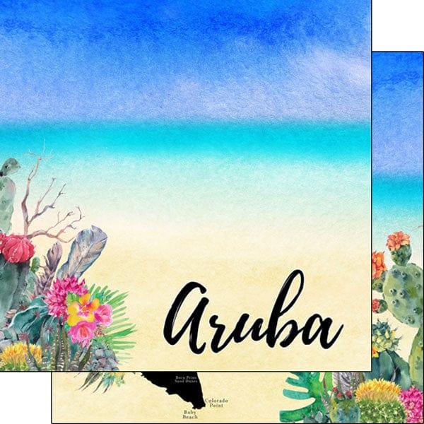Getaway Collection Aruba 12 x 12 Double-Sided Scrapbook Paper by Scrapbook Customs - Scrapbook Supply Companies