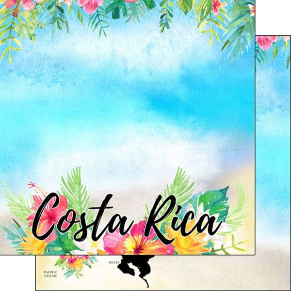 Getaway Collection Costa Rica 12 x 12 Double-Sided Scrapbook Paper by Scrapbook Customs - Scrapbook Supply Companies