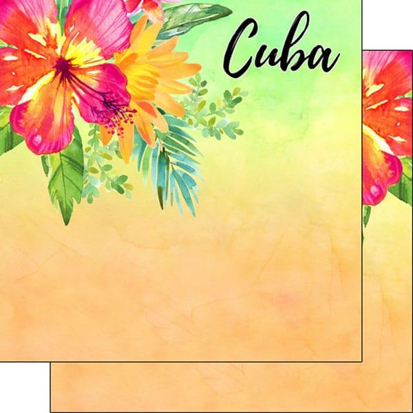 Getaway Collection Cuba 12 x 12 Double-Sided Scrapbook Paper by Scrapbook Customs