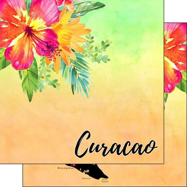 Getaway Collection Curacao 12 x 12 Double-Sided Scrapbook Paper by Scrapbook Customs