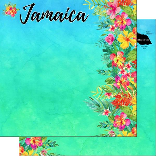 Getaway Collection Jamaica 12 x 12 Double-Sided Scrapbook Paper by Scrapbook Customs