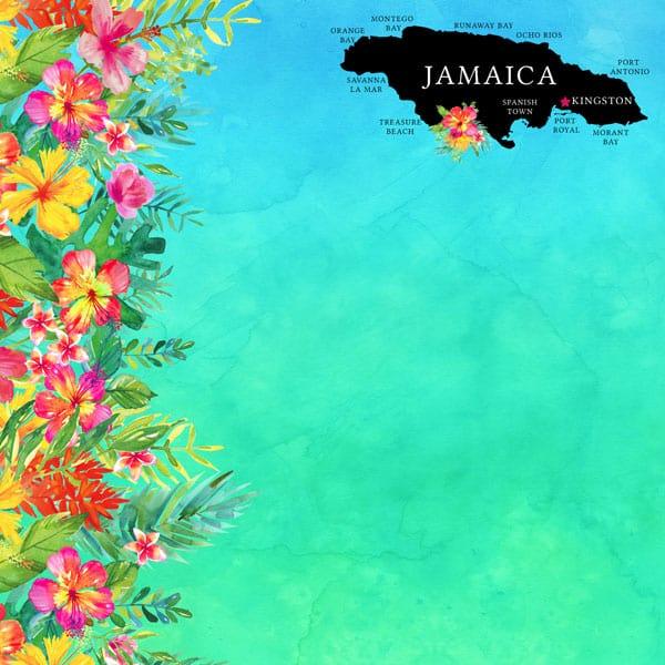 Getaway Collection Jamaica 12 x 12 Double-Sided Scrapbook Paper by Scrapbook Customs - Scrapbook Supply Companies