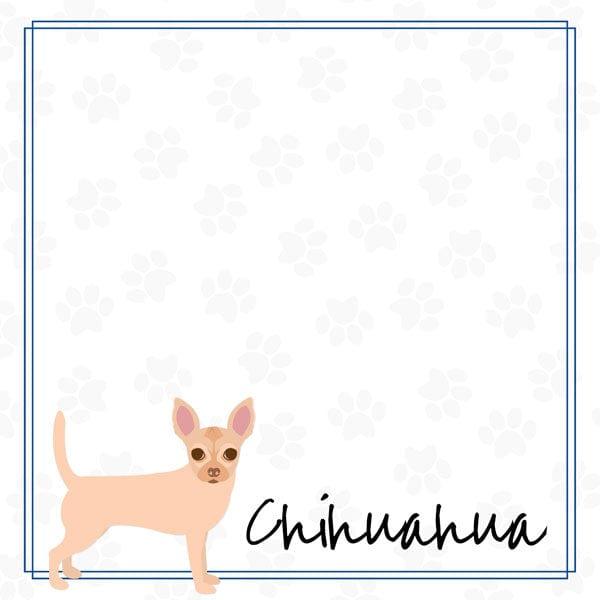 Puppy Love Collection Chihuahua 12 x 12 Double-Sided Scrapbook Paper by Scrapbook Customs - Scrapbook Supply Companies