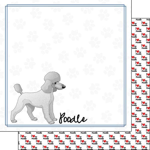 Puppy Love Collection Poodle 12 x 12 Double-Sided Scrapbook Paper by Scrapbook Customs - Scrapbook Supply Companies