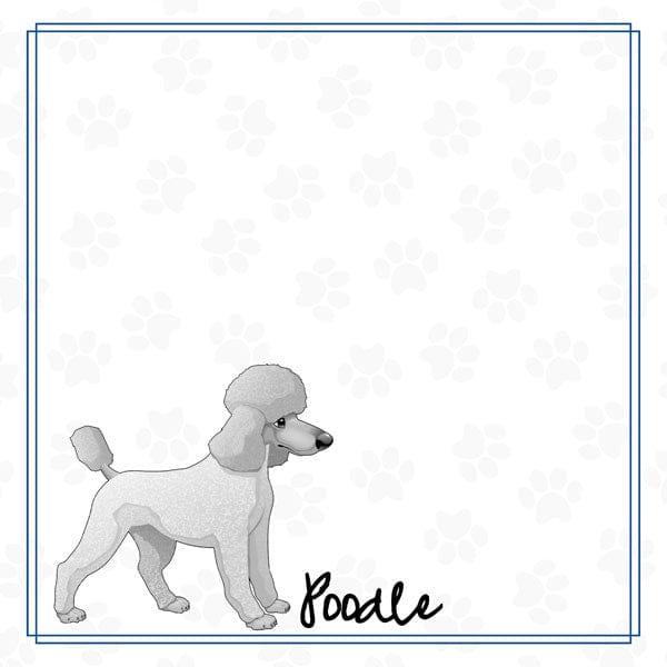 Puppy Love Collection Poodle 12 x 12 Double-Sided Scrapbook Paper by Scrapbook Customs - Scrapbook Supply Companies