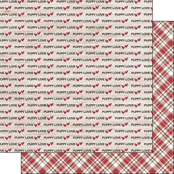 Puppy Love Collection Puppy Love Plaid 12 x 12 Double-Sided Scrapbook Paper by Scrapbook Customs