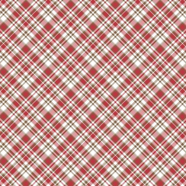 Puppy Love Collection Puppy Love Plaid 12 x 12 Double-Sided Scrapbook Paper by Scrapbook Customs - Scrapbook Supply Companies