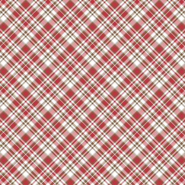 Puppy Love Collection Puppy Love Plaid 12 x 12 Double-Sided Scrapbook Paper by Scrapbook Customs - Scrapbook Supply Companies