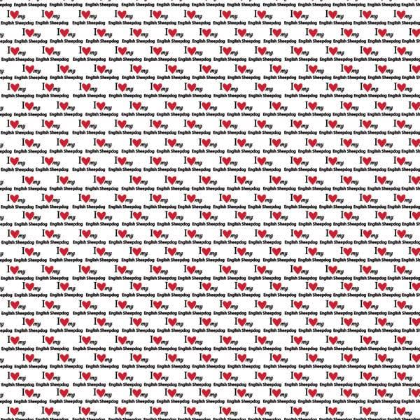 Puppy Love Collection Old English Sheepdog 12 x 12 Double-Sided Scrapbook Paper by Scrapbook Customs - Scrapbook Supply Companies