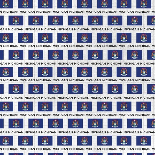 Travel Adventure Collection Michigan Memories 12 x 12 Double-Sided Scrapbook Paper by Scrapbook Customs - Scrapbook Supply Companies
