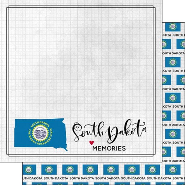 Travel Adventure Collection South Dakota Memories 12 x 12 Double-Sided Scrapbook Paper by Scrapbook Customs - Scrapbook Supply Companies