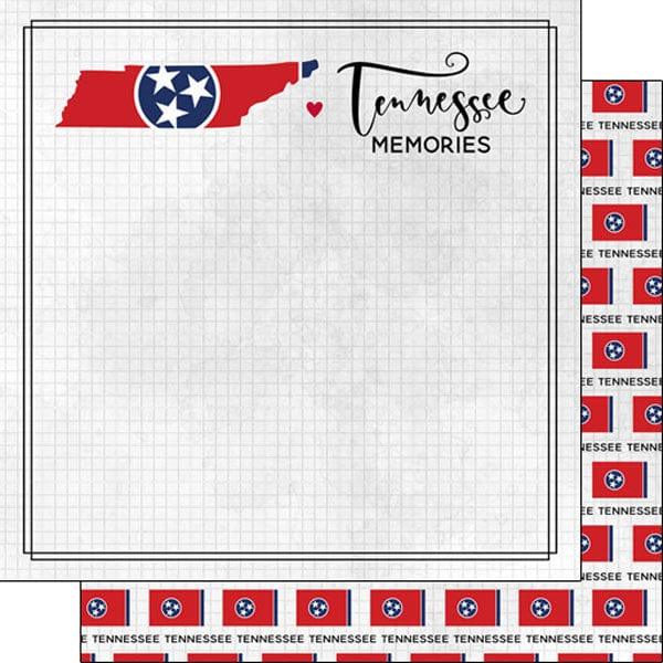 Travel Adventure Collection Tennessee Flag 12 x 12 Double-Sided Scrapbook Paper by Scrapbook Customs - Scrapbook Supply Companies