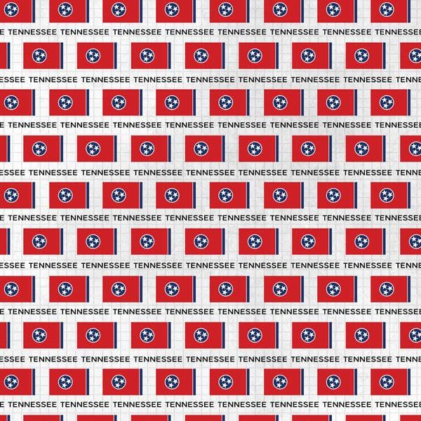 Travel Adventure Collection Tennessee Flag 12 x 12 Double-Sided Scrapbook Paper by Scrapbook Customs - Scrapbook Supply Companies