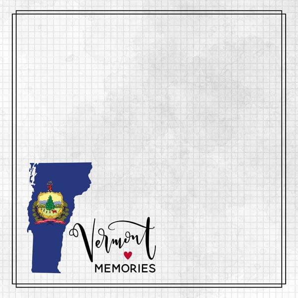 Travel Adventure Collection Vermont Memories 12 x 12 Double-Sided Scrapbook Paper by Scrapbook Customs - Scrapbook Supply Companies