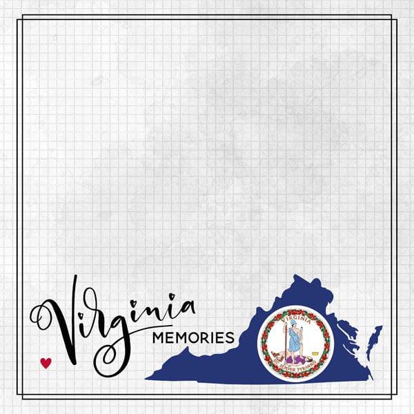 Travel Adventure Collection Virginia Memories 12 x 12 Double-Sided Scrapbook Paper by Scrapbook Customs