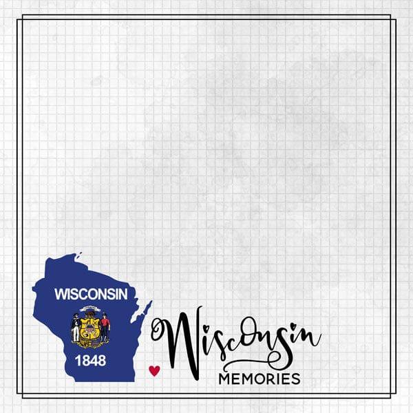 Travel Adventure Collection Wisconsin Memories 12 x 12 Double-Sided Scrapbook Paper by Scrapbook Customs - Scrapbook Supply Companies