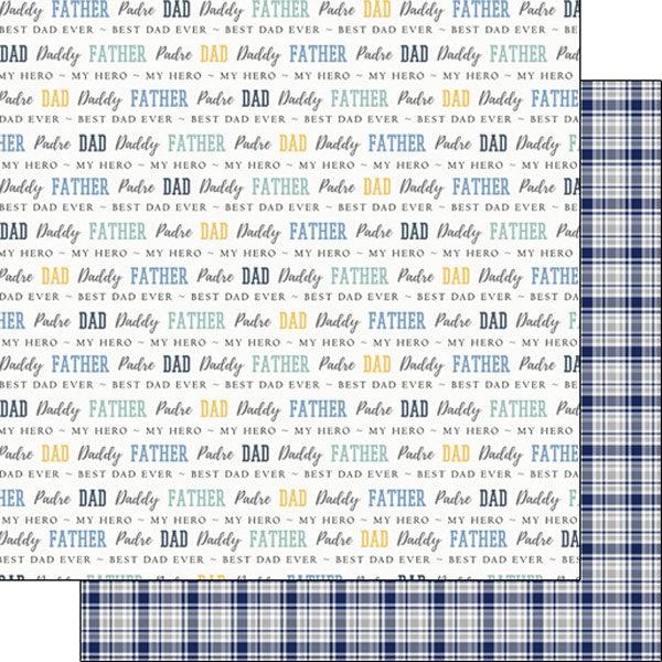 Family Pride Collection Dad 12 x 12 Double-Sided Scrapbook Paper by Scrapbook Customs - Scrapbook Supply Companies