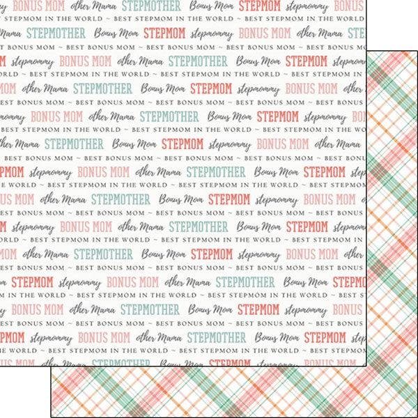 Family Pride Collection Stepmom 12 x 12 Double-Sided Scrapbook Paper by Scrapbook Customs