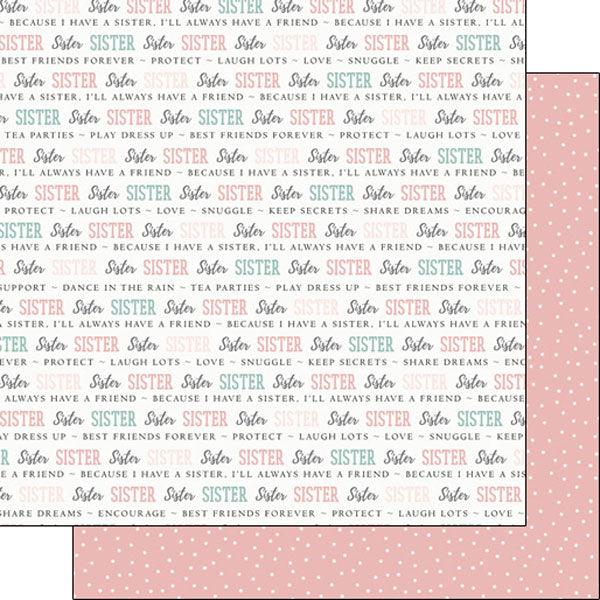 Family Pride Collection Sister 12 x 12 Double-Sided Scrapbook Paper by Scrapbook Customs - Scrapbook Supply Companies