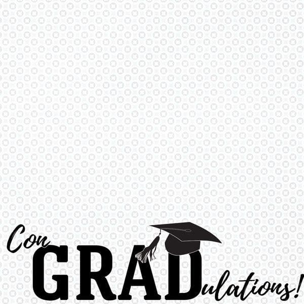 Graduation Day Collection ConGRADulations 12 x 12 Scrapbook Paper by Scrapbook Customs