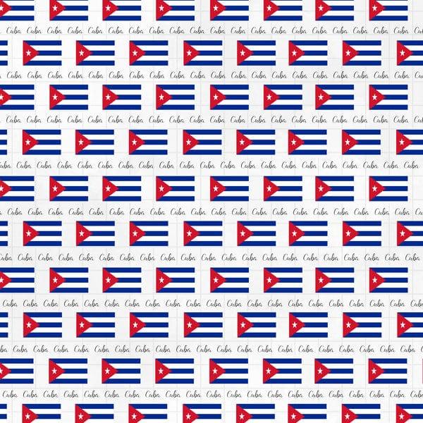 Travel Adventure Collection Cuba Border 12 x 12 Double-Sided Scrapbook Paper by Scrapbook Customs - Scrapbook Supply Companies