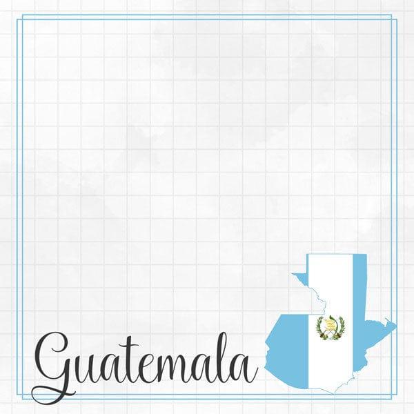 Travel Adventure Collection Guatemala Border 12 x 12 Double-Sided Scrapbook Paper by Scrapbook Customs - Scrapbook Supply Companies
