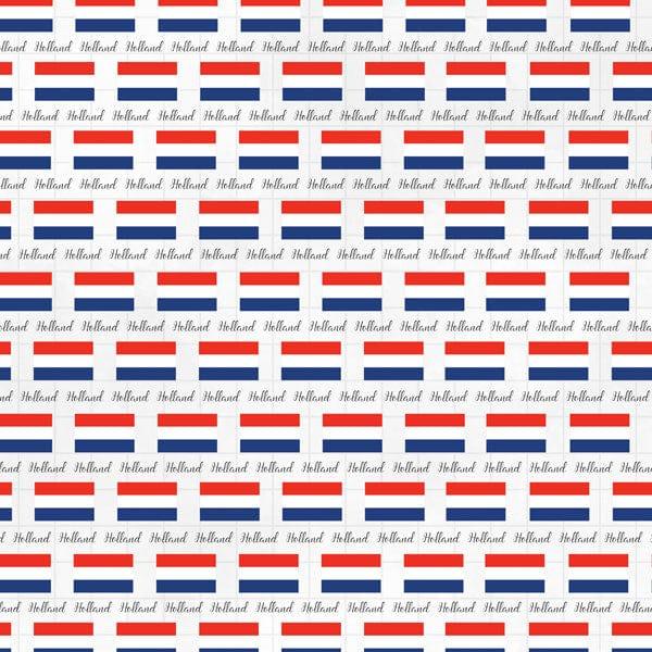 Travel Adventure Collection Holland Border 12 x 12 Double-Sided Scrapbook Paper by Scrapbook Customs - Scrapbook Supply Companies