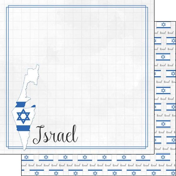 Travel Adventure Collection Israel Border 12 x 12 Double-Sided Scrapbook Paper by Scrapbook Customs - Scrapbook Supply Companies