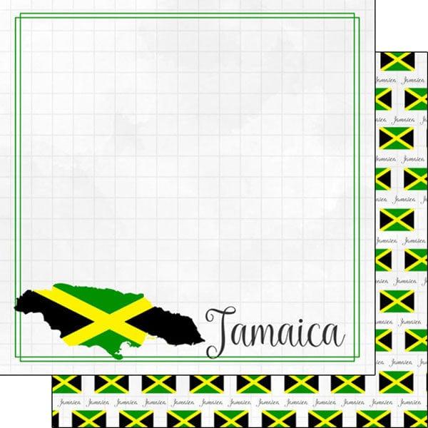 Travel Adventure Collection Jamaica Border 12 x 12 Double-Sided Scrapbook Paper by Scrapbook Customs