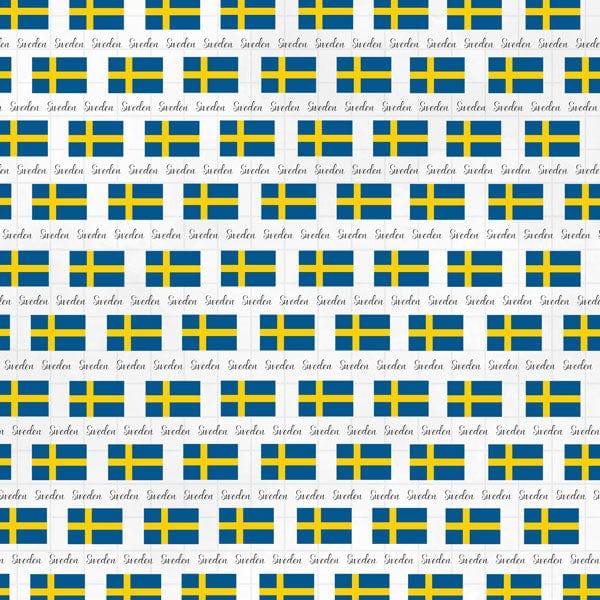 Travel Adventure Collection Sweden Border 12 x 12 Double-Sided Scrapbook Paper by Scrapbook Customs - Scrapbook Supply Companies